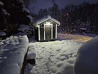 Venkovní finská sauna - chalupa k pronajmutí Kytlice