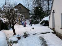 zahrada v zimě - Janovická Lhota