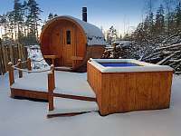 Finská sauna - chatka k pronájmu Hnačov