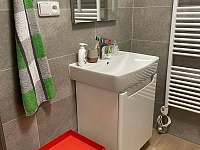 Koupelna - umyvadlo - apartmán ubytování Kašperské Hory