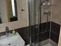 Koupelna a sprchový kout - apartmán k pronajmutí Nová Pec - Nové Chalupy