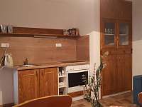 obývací místnost s kuchyní - chalupa ubytování Lišice