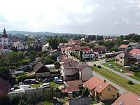 Celkový pohled na město směrem od domu na západ - rekreační dům ubytování Červená Řečice