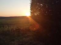 Západ slunce - pronájem chalupy Lesonice