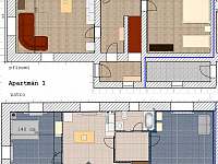 Apartmán 1 (2D nákres) - Nové Mitrovice - Nechanice