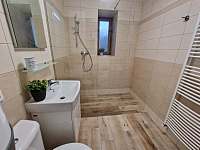 Spodní koupelna se sprchou a pračkou, apt. 2 - Nové Mitrovice - Nechanice